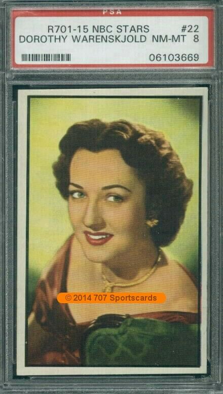 1953 NBC Stars 22 Dorothy Warenskjold PSA 8 (3669)